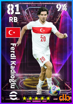 Ferdi Kadıoğlu — RB, OVR 81, MAX 94