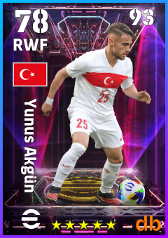 Yunus Akgün — RWF, OVR 78, MAX 93