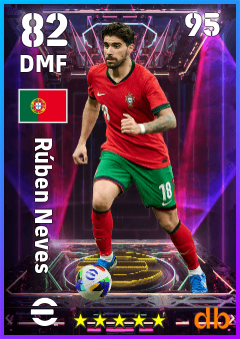 Rúben Neves — DMF, OVR 82, MAX 95