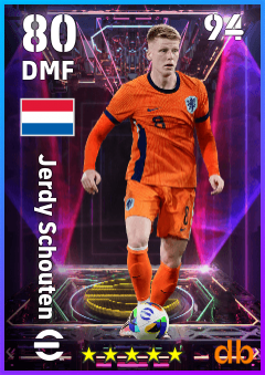 Jerdy Schouten — DMF, OVR 80, MAX 94