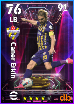 Caner Erkin — LB, OVR 76, MAX 91