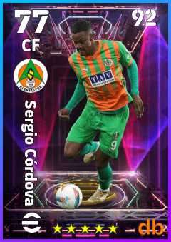 Sergio Córdova — CF, OVR 77, MAX 92