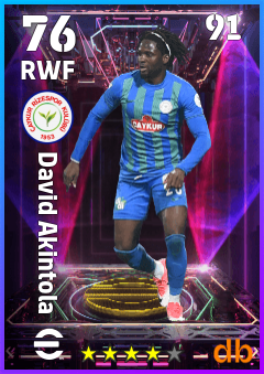 David Akintola — RWF, OVR 76, MAX 91