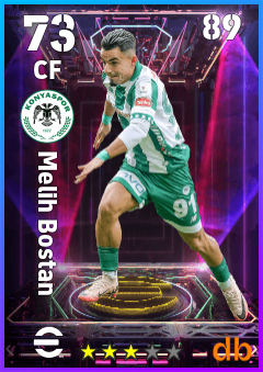 Melih Bostan — CF, OVR 73, MAX 89