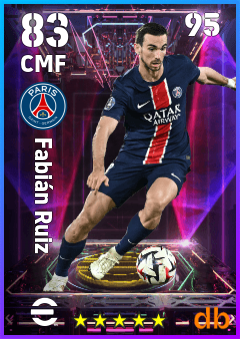 Fabián Ruiz — CMF, OVR 83, MAX 95