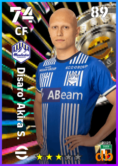 Disaro' Akira S. — CF, OVR 74, MAX 89