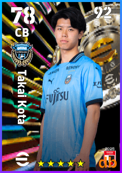 Takai Kota — CB, OVR 78, MAX 92