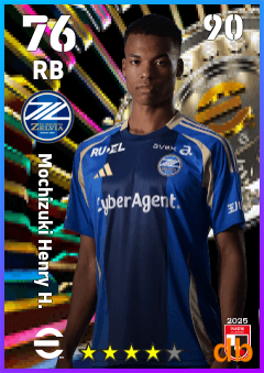 Mochizuki Henry H. — RB, OVR 76, MAX 90