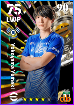 Yokoyama Yumeki — LWF, OVR 75, MAX 90