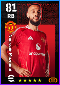 Noussair Mazraoui — RB, OVR 81, MAX 81