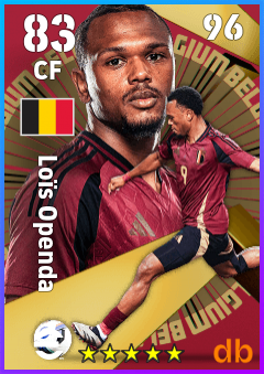 Loïs Openda — CF, OVR 83, MAX 96