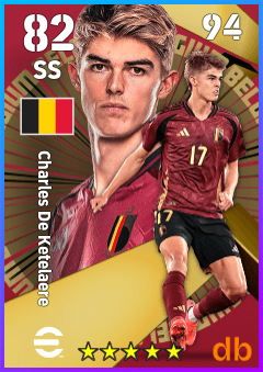 Charles De Ketelaere — SS, OVR 82, MAX 94