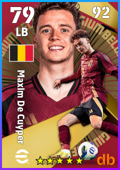 Maxim De Cuyper — LB, OVR 79, MAX 92