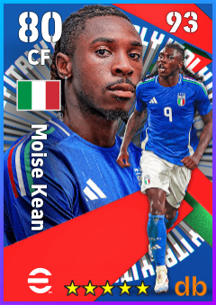 Moise Kean — CF, OVR 80, MAX 93