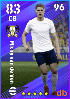 Micky van de Ven — CB, OVR 83, MAX 96