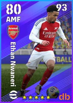 Ethan Nwaneri — AMF, OVR 80, MAX 93