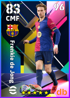 Frenkie de Jong — CMF, OVR 83, MAX 96