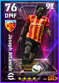 Joseph Attamah — DMF, OVR 76, MAX 91
