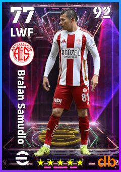 Braian Samudio — LWF, OVR 77, MAX 92