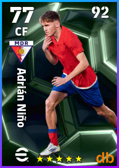 Adrián Niño — CF, OVR 77, MAX 92