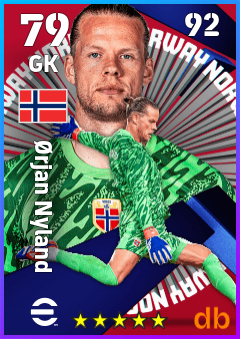 Ørjan Nyland — GK, OVR 79, MAX 92