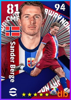 Sander Berge — CMF, OVR 81, MAX 94