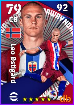 Leo Østigård — CB, OVR 79, MAX 92