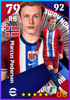 Marcus Pedersen — RB, OVR 79, MAX 92