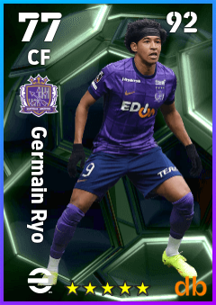 Germain Ryo — CF, OVR 77, MAX 92