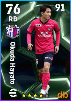 Okuda Hayato — RB, OVR 76, MAX 91