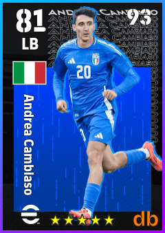 Andrea Cambiaso — LB, OVR 81, MAX 93
