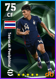 Teerasak Poeiphimai — CF, OVR 75, MAX 75