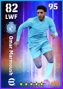 Omar Marmoush — LWF, OVR 82, MAX 95