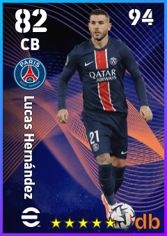 Lucas Hernández — CB, OVR 82, MAX 94