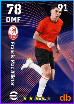 Francis Mac Allister — DMF, OVR 78, MAX 91