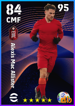 Alexis Mac Allister — CMF, OVR 84, MAX 95