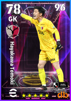 Hayakawa Tomoki — GK, OVR 78, MAX 96