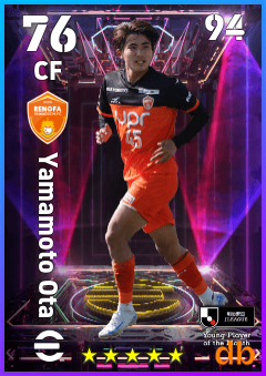 Yamamoto Ota — CF, OVR 76, MAX 94