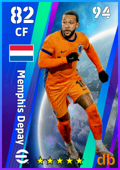 Memphis Depay — CF, OVR 82, MAX 94