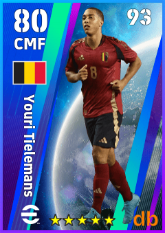 Youri Tielemans — CMF, OVR 80, MAX 93
