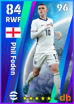Phil Foden — RWF, OVR 84, MAX 96