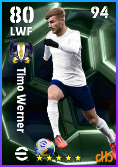 Timo Werner — LWF, OVR 80, MAX 94