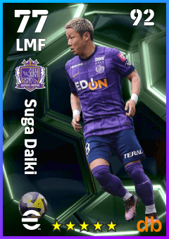 Suga Daiki — LMF, OVR 77, MAX 92