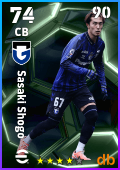 Sasaki Shogo — CB, OVR 74, MAX 90
