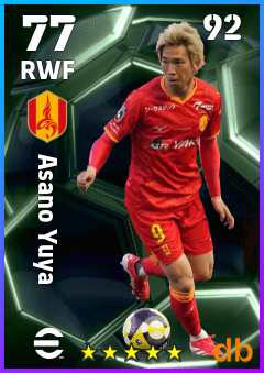Asano Yuya — RWF, OVR 77, MAX 92