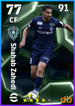 Shahab Zahedi — CF, OVR 77, MAX 91