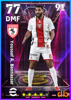 Youssef A. Bennasser — DMF, OVR 77, MAX 91