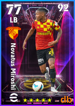 Novatus Miroshi — LB, OVR 77, MAX 92