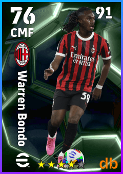 Warren Bondo — CMF, OVR 76, MAX 91