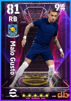 Malo Gusto — RB, OVR 81, MAX 94